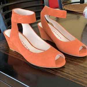 Sacha London Venice wedge in orange/rust